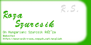 roza szurcsik business card